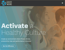 Tablet Screenshot of corporatefitnessworks.com